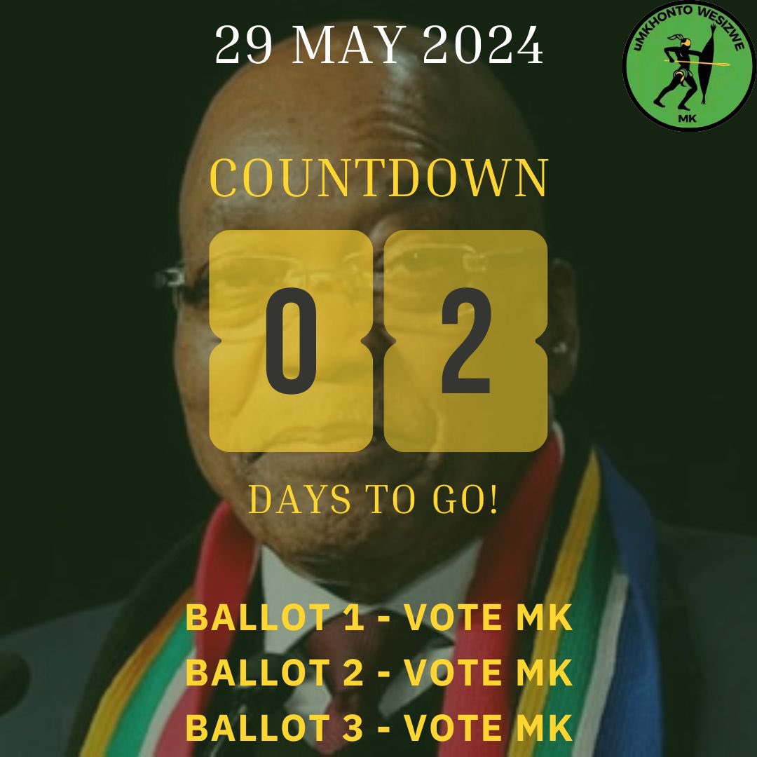 No retreat no surrender! ✊🏽💚🖤

#GwazaMkhonto #VoteMK_29May2024