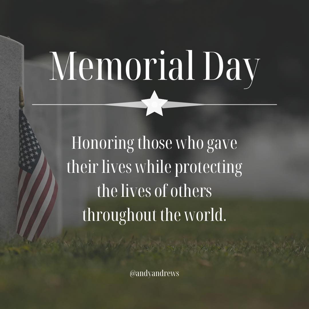 Today we honor the fallen men and women who made the ultimate sacrifice for our country. Also, we send our love and sincere appreciation to the Gold Star families left behind.