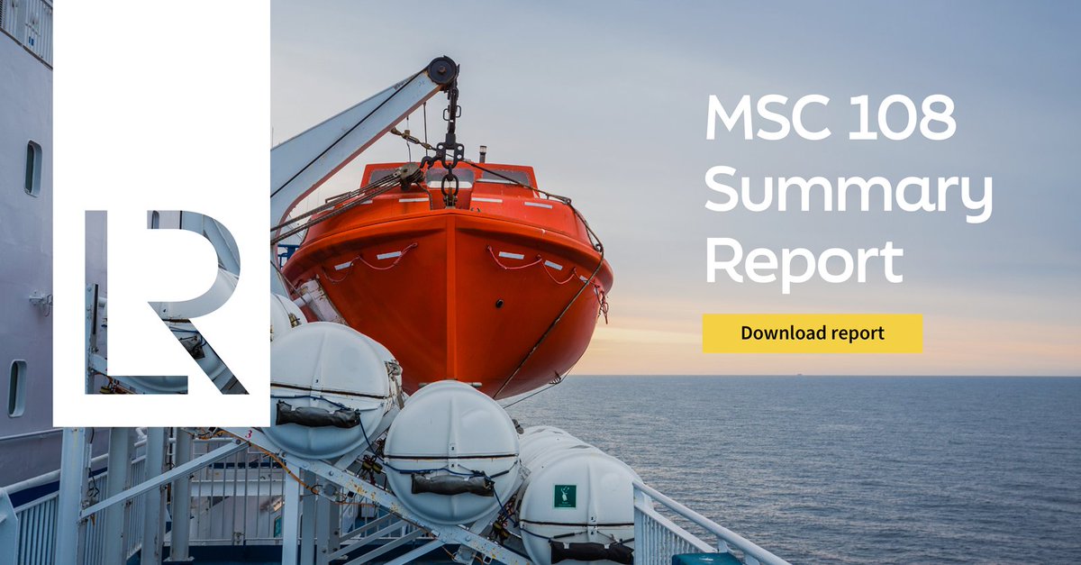 Our summary report of last week's @IMOHQ Maritime Safety Committee (MSC 108) is now available. Download it here: loom.ly/p0IVDTo #MaritimeSafety