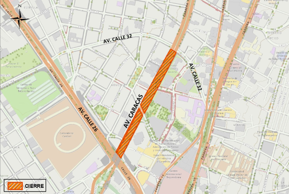 👷🚧#Atención | Cierre total de las calzadas de @TransMilenio en la Av. Caracas entre Av. Calle 26 y Av. Calle 32, debido a la construcción de la Primera Línea del @MetroBogota 

🗓️Inicio: 29 de mayo de 2024
🗓️Duración: Un año

Rutas alternas aquí➡️movilidadbogota.gov.co/web/noticia/co…