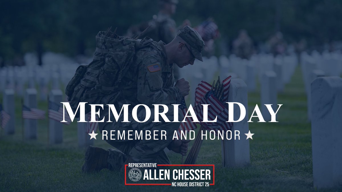 Today, we honor the men and women of our Armed Forces who gave their lives to preserve this nation and the freedoms we enjoy. We are forever in their debt. #ncpol #ncga