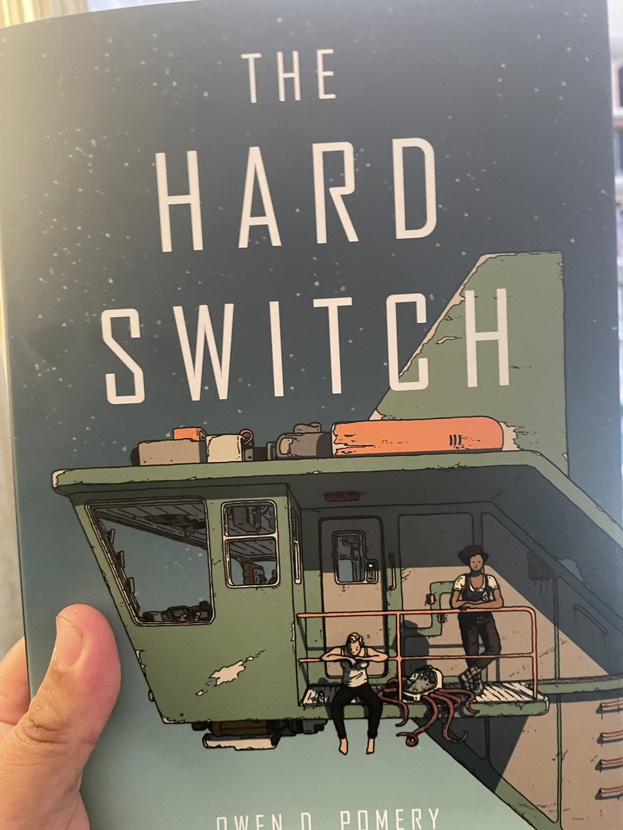 Read and enjoyed the Hard Switch by @ODPomery just as I'd previously enjoyed Victory Point. It's part action adventure part melancholic reflection, about a galaxy gradually running out of capacity to do inter-system travel. Wonderful idea well explored!