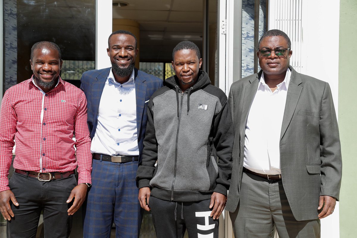 Recuperating Chipolopolo legend Rainford Kalaba Monday afternoon paid a courtesy call on Football House following his recovery after a road traffic accident along Kafue Road in April last month. FAZ general secretary Reuben Kamanga said the Association was happy with Kalaba’s