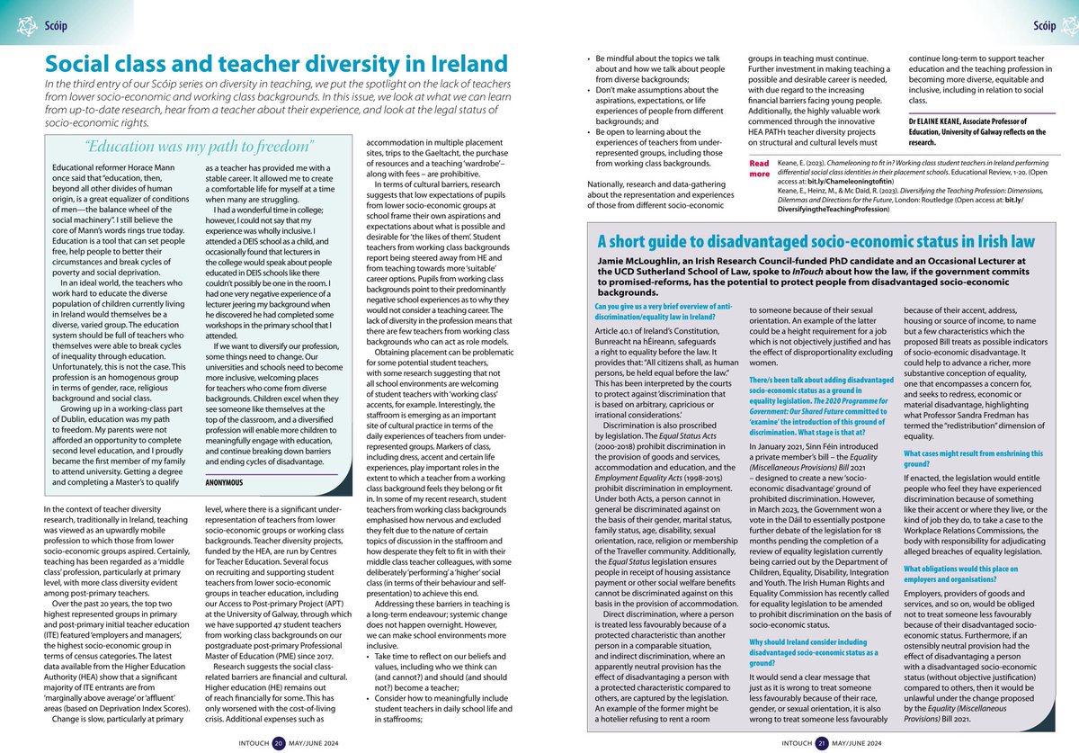 Really impressive to see ⁦@INTOnews⁩ continued emphasis on #TeacherDiversity & delighted to be invited to contribute again to this series ⁦@edtechne⁩ ⁦@Galway_Research⁩