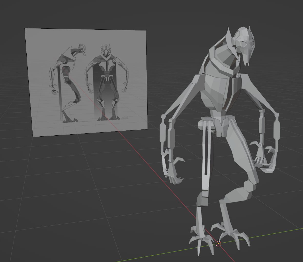 ImCabbageDog's tweet photo. Working on a low poly Grievous as a challenge ;,D

The reference is from @/griffgryph and from screenshots from clone wars + the movies, this guy has so many different designs lmao https://t.co/NX2QGA3kyf