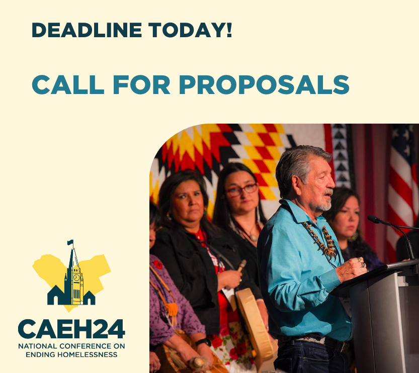 📣 Deadline today! 

The deadline for proposals to present at the National Conference on Ending Homelessness is today. Send in yours before the end of the day. 

loom.ly/-8sEPfo

#endhomelessness #caeh24 #HomelessnessIsSolvable