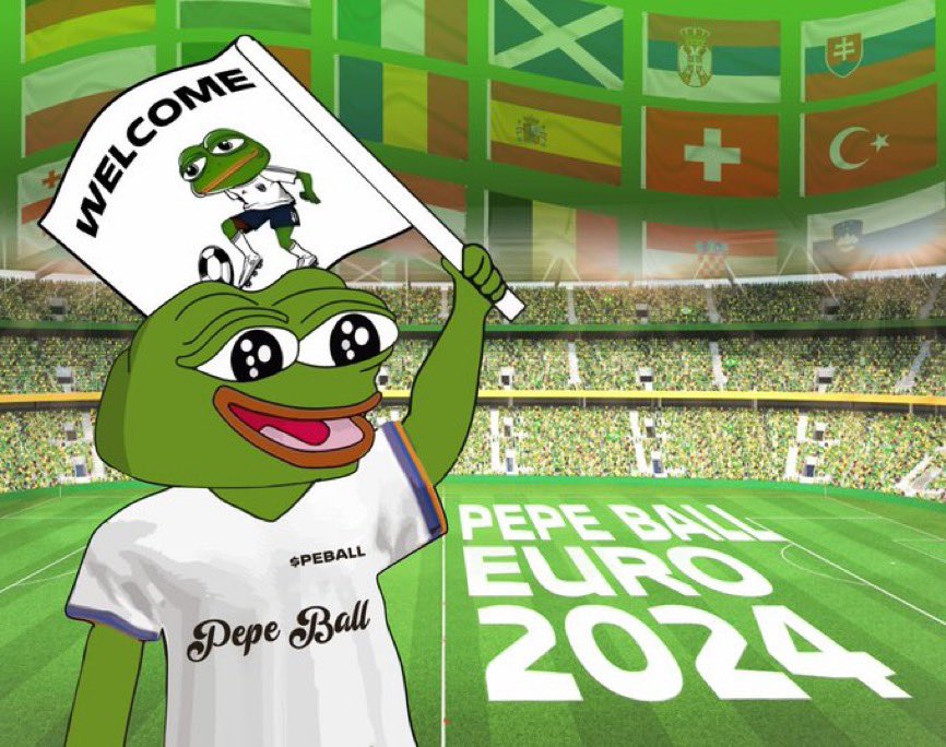 $PEPE is continuously creating new ATH. #memecoin season has arrived. Look for #memecoins related to $PEPE to buy. And a suggestion for you is 👇👇👇

⚽️⚽️⚽️
PEPE BALL $PEBALL , no taxes , BURNT LP 100% 
 'United by Football. Vereint im Herzen Europas' 
 
Ca :