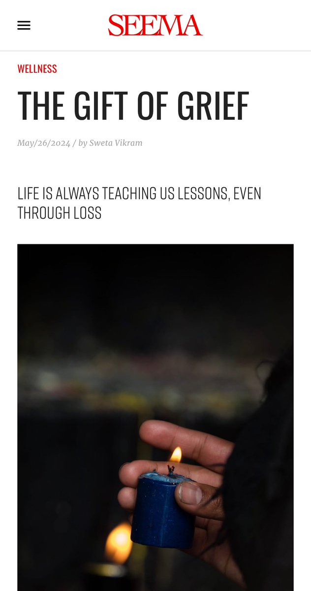 I think unless #grief strikes, we don’t make real efforts to elevate the quality of our thoughts or life. We cling to what’s familiar and still don’t want to disappoint others. That can be toxic‼️ seema.com/the-gift-of-gr…

@MondayBlogs #mondayblogs #griefandloss #MindfulLiving