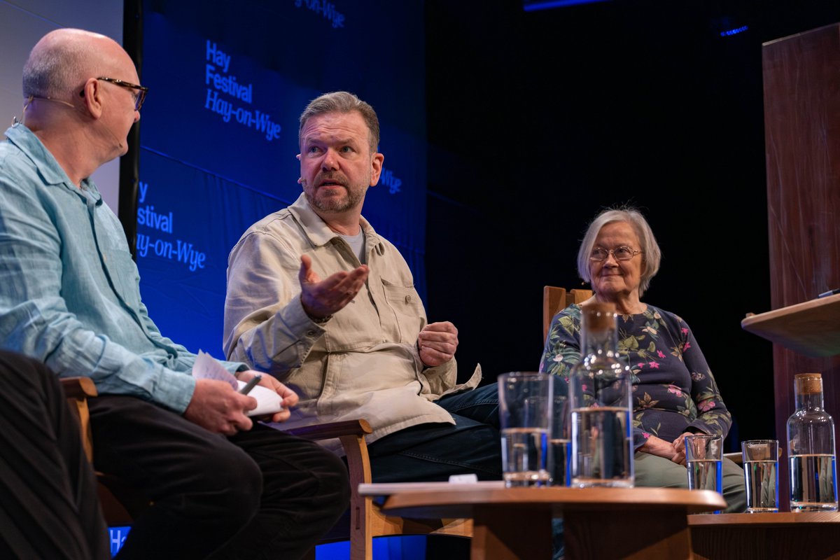 Smashing @Independent 'News Review' event at @hayfestival - our chief book critic @MartinChilton chairing brilliant panel of @mrjamesob, Baroness Hale and actress Doon Mackichan. Pic credit: Adam Tatton-Reid and Hay Festival