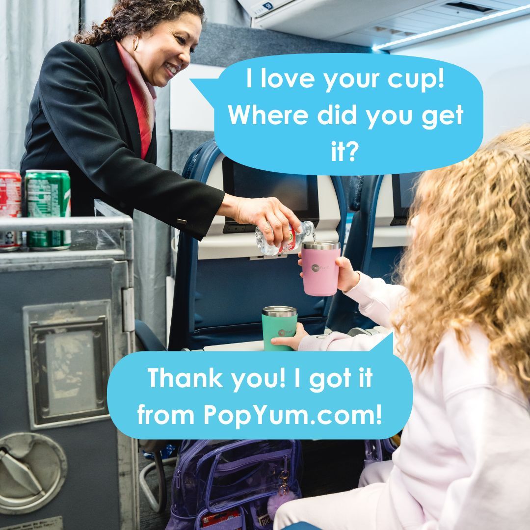 POV: When you wow the flight crew with your stylish and innovative @PopYum insulated kids’ cup. Ideal for long flights, keeping your drink fresh! ✈️🥤

#PopYum #InsulatedCups #InsulatedTumblers #KidsCups #KidsTumblers #TravelGear  #FlightEssentials #TravelSmart