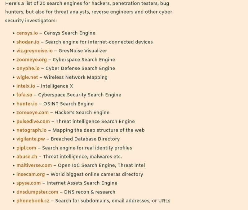 TheCyberPatron_'s tweet photo. Search Engines for Pentesters, Bug Hunters, and other Cybersecurity Investigators. https://t.co/sTfHWpAi4G