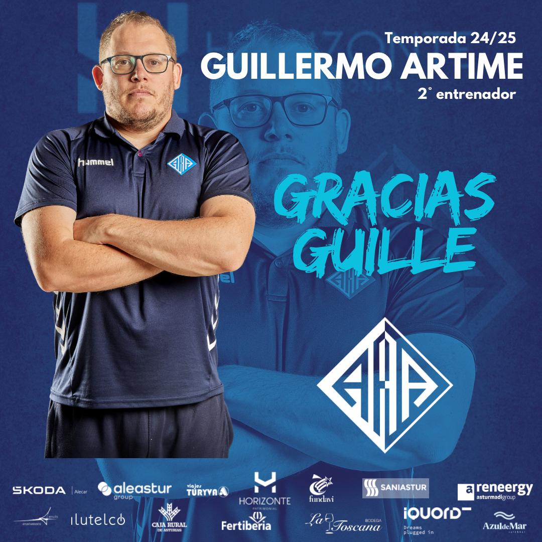 🔷 BALONMANO Guille no continuará con nosotros la próxima temporada Muchas gracias por estos ocho años trabajando por el balonmano avilesino y mucha suerte en los nuevos proyectos!!! 🔵⚪