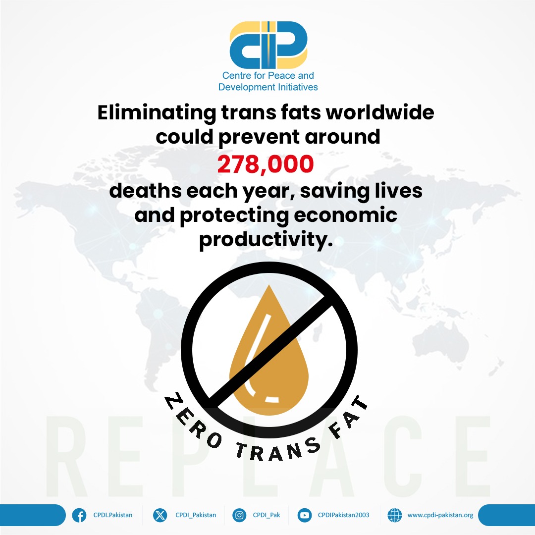 The latest @WHO report urges actions by governments, food industry, and public to remove trans fats from our food supply. Eliminating trans fats worldwide could prevent around 278,000 deaths each year, saving lives and protecting economic productivity. #EliminateTFAs #BanPHO