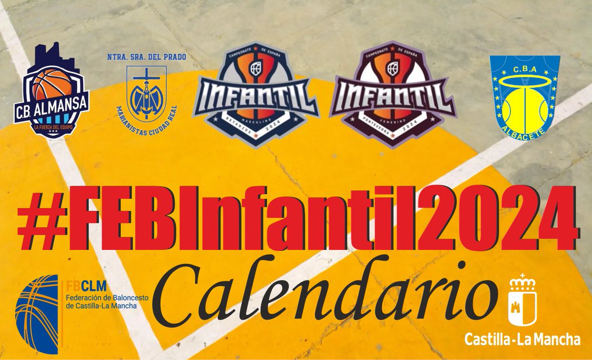 FBCLM (@fbclm) on Twitter photo #FEBInfantil2024 | <a href="/CBAlmansa/">CB Almansa</a> y <a href="/BC_Prado/">BC Prado-Marianistas</a> en Betanzos (Masculino) y <a href="/CBAlbacete/">CLUB BALONCESTO ALBACETE</a> en Pontevedra (Femenino), preparados para representarnos en los próximos Campeonatos de España.
GRUPOS-CALENDARIO-PREVIA👇👇
📰 fbclm.net/febinfantil202…
#PasionXBasketCLM #FEBInfantil2024 | <a href="/CBAlmansa/">CB Almansa</a> y <a href="/BC_Prado/">BC Prado-Marianistas</a> en Betanzos (Masculino) y <a href="/CBAlbacete/">CLUB BALONCESTO ALBACETE</a> en Pontevedra (Femenino), preparados para representarnos en los próximos Campeonatos de España.
GRUPOS-CALENDARIO-PREVIA👇👇
📰 fbclm.net/febinfantil202…
#PasionXBasketCLM