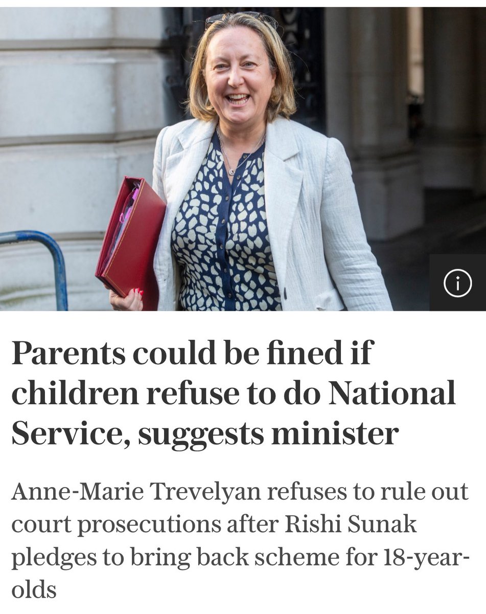 So they're thinking of fining one group of adults for decisions taken by another group of adults? Is there any precedent for that? Would surely be subject to massive legal challenge