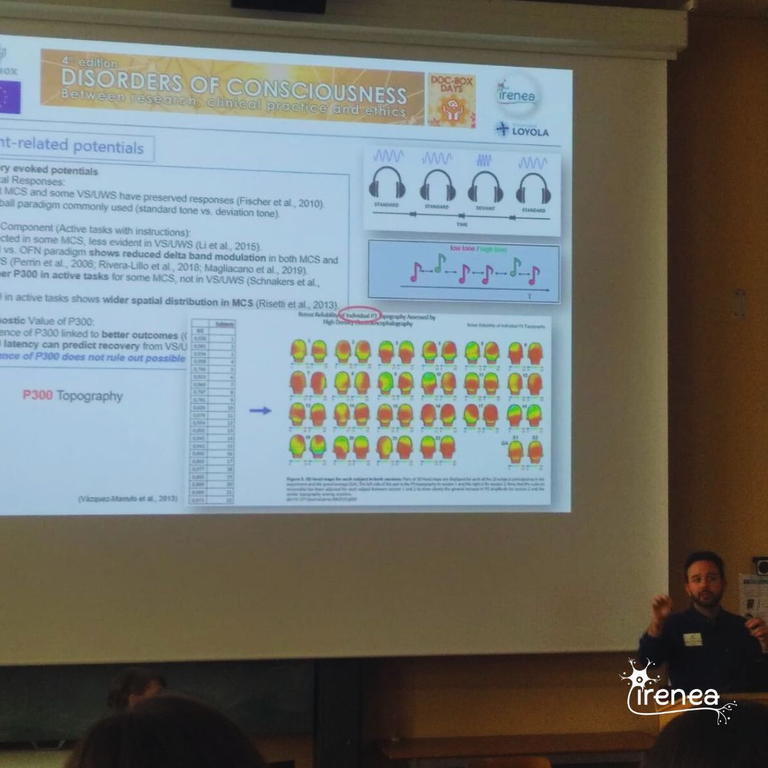 irenea_rehab's tweet photo. En la charla revisamos todo lo relacionado con el EEG en DoC, además de presentar nuestros resultados sobre ERPs (Potenciales Evocados) y ERD/Wavelet. Esta investigación la hemos desarrollado junto al equipo de la @LoyolaAnd
#consciousness hashtag#disorderofconsciousness #Docbox https://t.co/eAwOKi3Q10