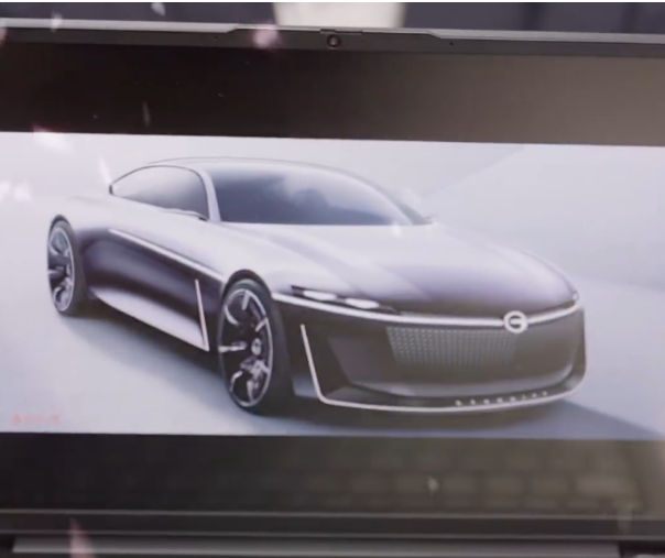 AmySong199946's tweet photo. Huang Yongqiang, general manager of #GAC Passenger Vehicle, reveal the conceptual drawing of the first model under the joint innovation program between #Trumpchi and #Huawei on the social media platform today. The new car is expected to be launched and delivered in Q1 2025. https://t.co/pOmmDCq7bp