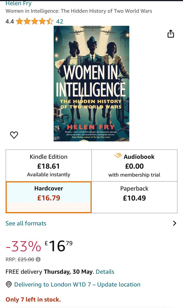 If you haven’t yet grabbed your copy of 'Women in Intelligence', it is on special offer at the moment!

This book could make a great gift for yourself, a friend or a relative: amzn.to/3UsYCsn