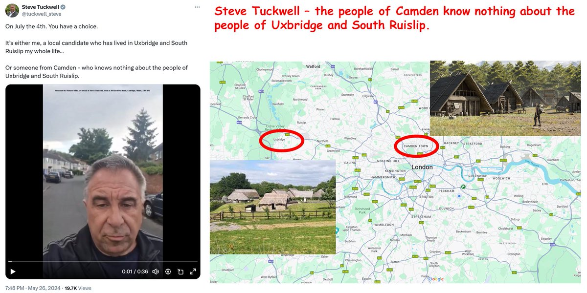 Woeful Tory candidate, Steve Tuckwell, thinks the people of Camden know nothing of the people of Uxbridge... 🤔 #tuckwellout #toriesout #toriesunfittogovern #toriesbrokebritain