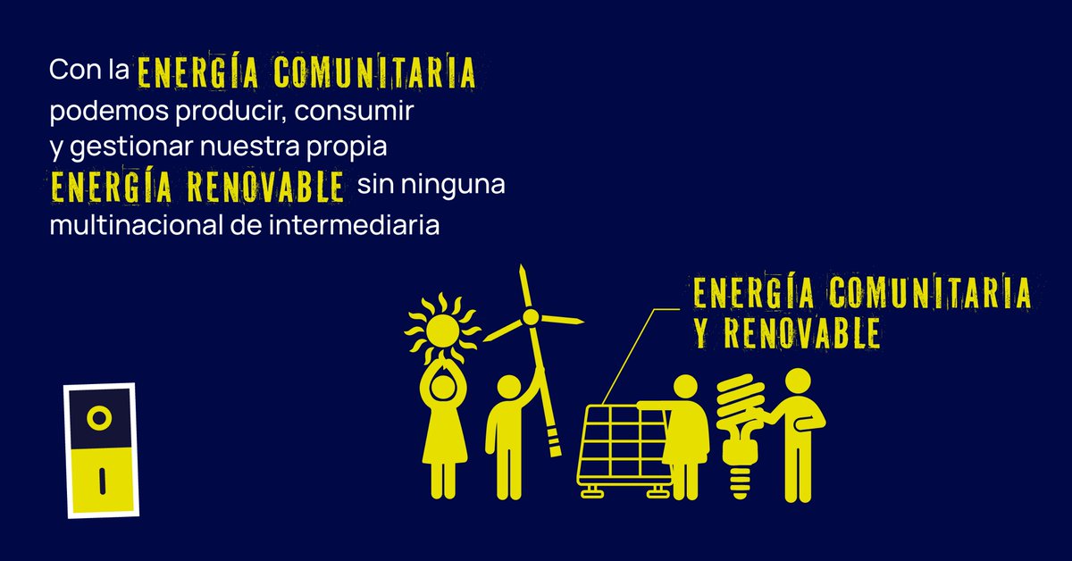 ☀️Las #ComunidadesEnergéticas impactan positivamente en la sociedad: fomentan el empleo local, reducen la desigualdad, combaten la #CrisisClimática, menguan la #PobrezaEnergética ¡Y mucho más!
#EnciendeLaEnergíaComunitaria uniendo tu firma aquí
coalicionenergiacomunitaria.org/enciende-la-en…