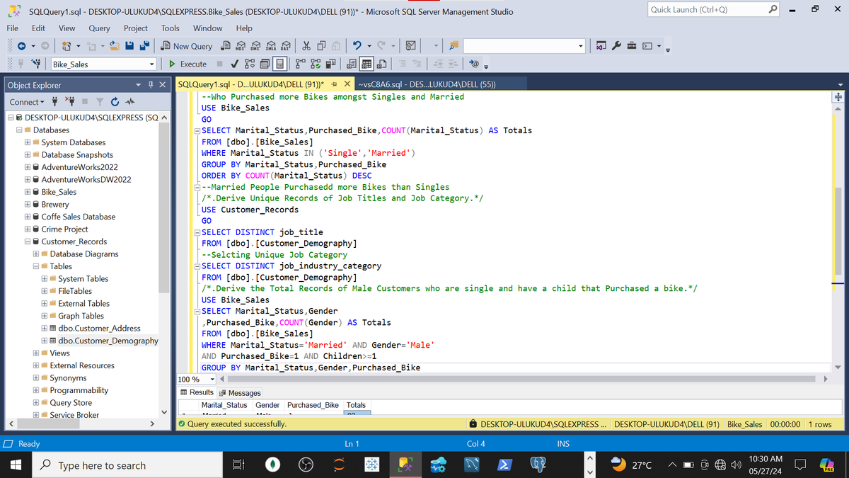 *The Effects of Use and GO functions on RDBMS*
Tips: Operators, Aggregations,Conditional Statements etc.
#dataexpert
#databasemanagement
#sqlserver
#sqldeveloper
#dataprofessional
#datasciencecommunity
#datascience
#dataanalytics
#databaseadministrators