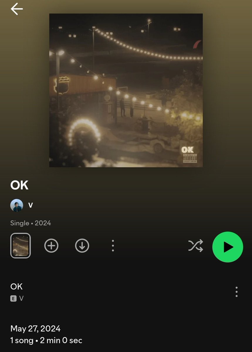 Laura96345073's tweet photo. Hello @Spotify @SpotifyCares

I have noticed that a song named "OK" that don’t belong to V of @BTS_twt are credited under his name on Spotify. Can you please check the issue, fix it and ensure it doesn't happen again? Thank you. https://t.co/pycf33KBxB
