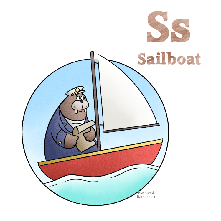 S is for Sailboat #AnimalAlphabets @AnimalAlphabets