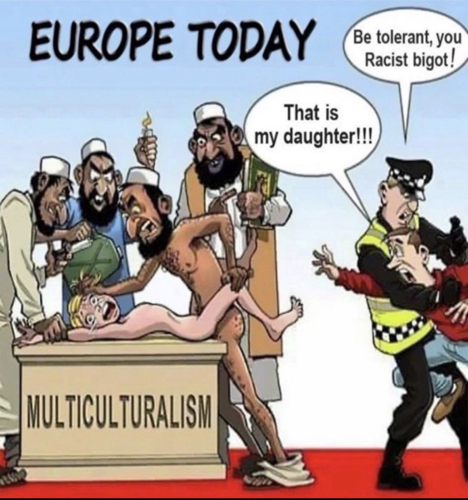 Recordad, debéis ser tolerantes y abrazar el multiculturalismo.