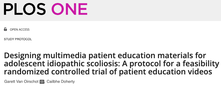 Garett Van Oirschot (@garettvano) on Twitter photo 1st PhD publication is finally out: the protocol for our RCT <a href="/DohertyCailbhe/">Dr Cailbhe Doherty</a> <a href="/ucd_sphpss/">UCD Public Health, Physiotherapy & Sports Science</a>
#PLOSONE Designing multimedia patient education materials for adolescent idiopathic scoliosis: A protocol fo ... dx.plos.org/10.1371/journa… 1st PhD publication is finally out: the protocol for our RCT <a href="/DohertyCailbhe/">Dr Cailbhe Doherty</a> <a href="/ucd_sphpss/">UCD Public Health, Physiotherapy & Sports Science</a>
#PLOSONE Designing multimedia patient education materials for adolescent idiopathic scoliosis: A protocol fo ... dx.plos.org/10.1371/journa…