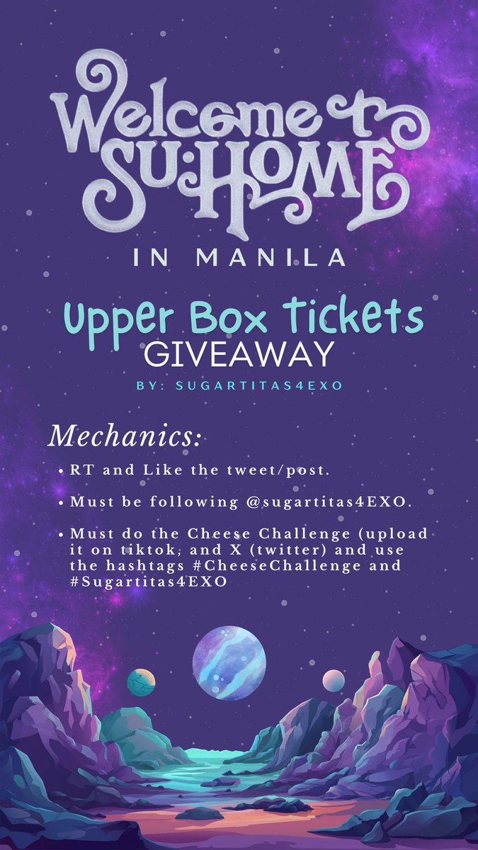 🐇GIVEAWAY ALERT Are u excited for Su:Home in Manila? We've got something special waiting 4 u! 2 winners of UB tickets will get the chance to see and hear our amazing leader perform live. To join, read and follow the mechanics below. (1/2)