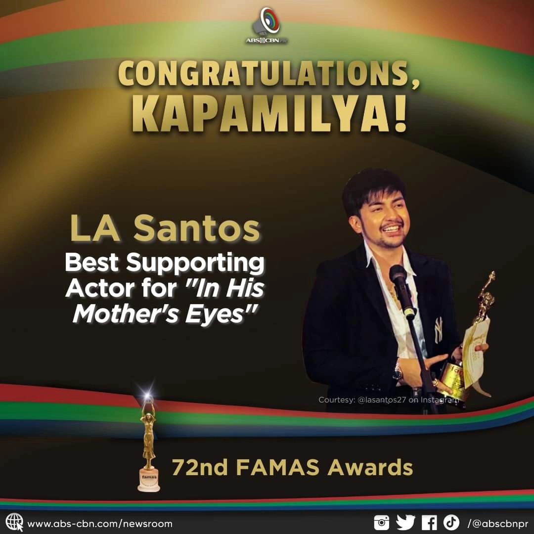 We are very proud of you, Kapamilya! Maraming salamat, FAMAS!