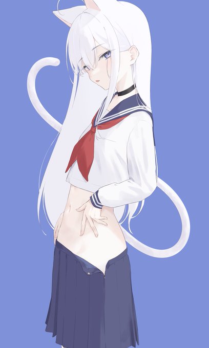 「blue eyes sailor collar」 illustration images(Latest)｜3pages