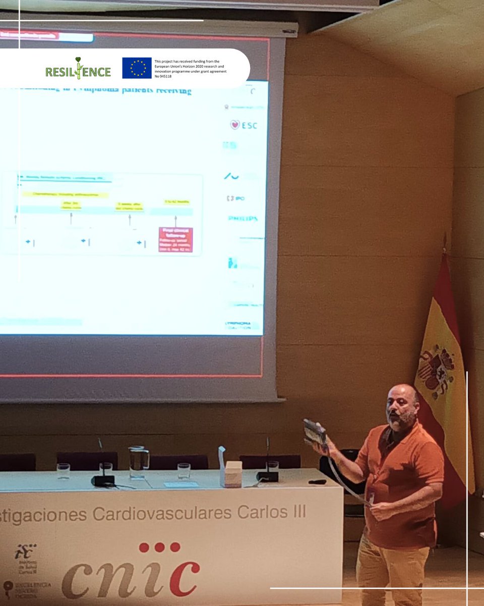 resilienceH2020's tweet photo. Nuestro compañero Antonio Quesada hablando sobre #RESILIENCE como ejemplo de desarrollo tecnológico del @CNIC_CARDIO

#tecnología #ensayoclinico #RESILIENCEh2020 #cáncer #corazónfuerte https://t.co/qbDfmutRnp