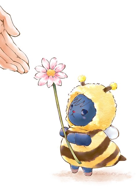「holding flower standing」 illustration images(Latest)