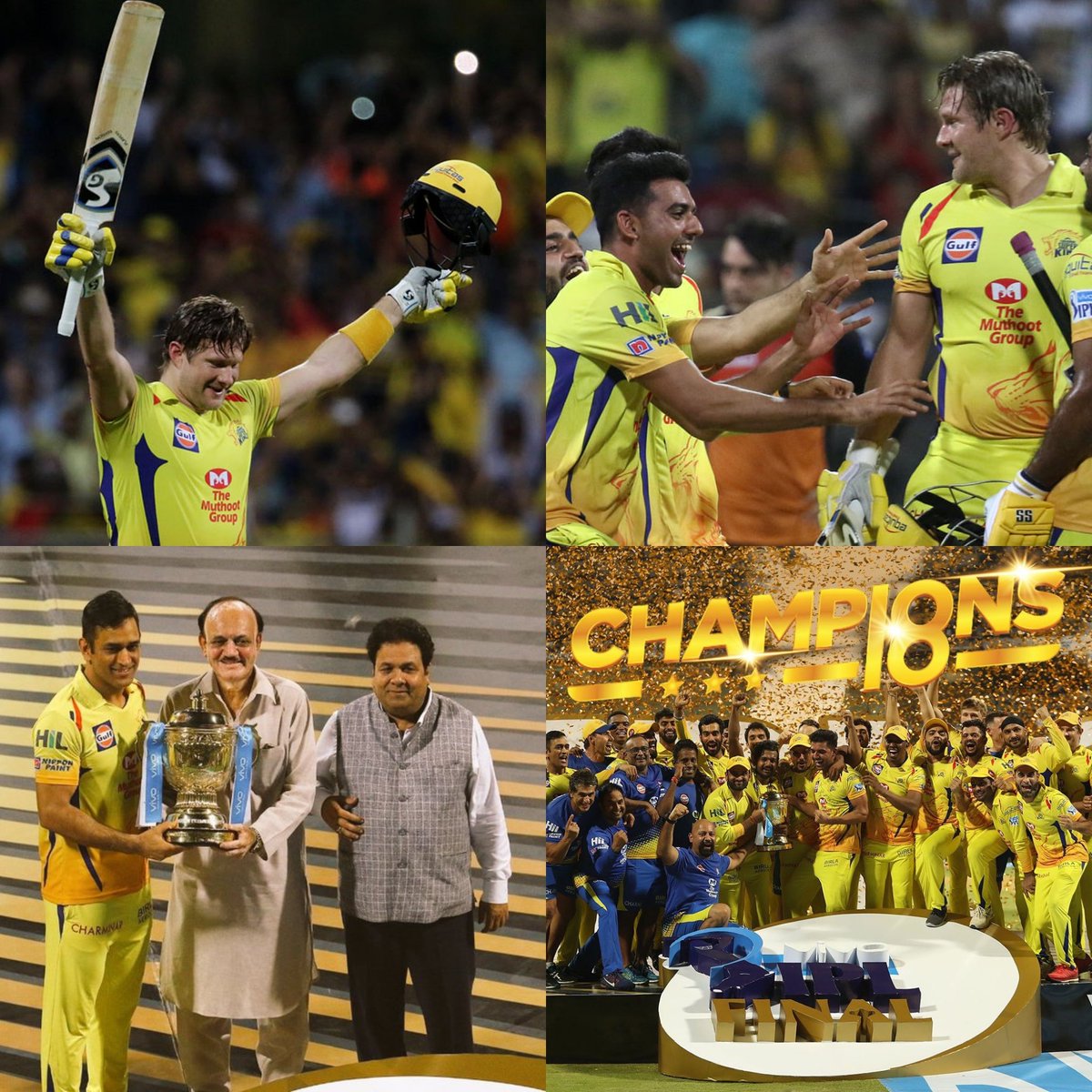 On This Day in 2018, CSK Staged the Greatest Comeback Ever in Cricketing History ! 🏆💛 #MSDhoni #WhistlePodu #CSK #IPL #Yellove 📸 via BCCI / IPL