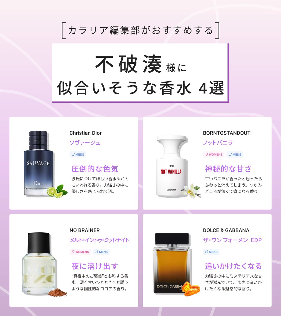 にじさんじ所属の不破湊（@Fuwa_Minato）様の配信企画で登場した香水7