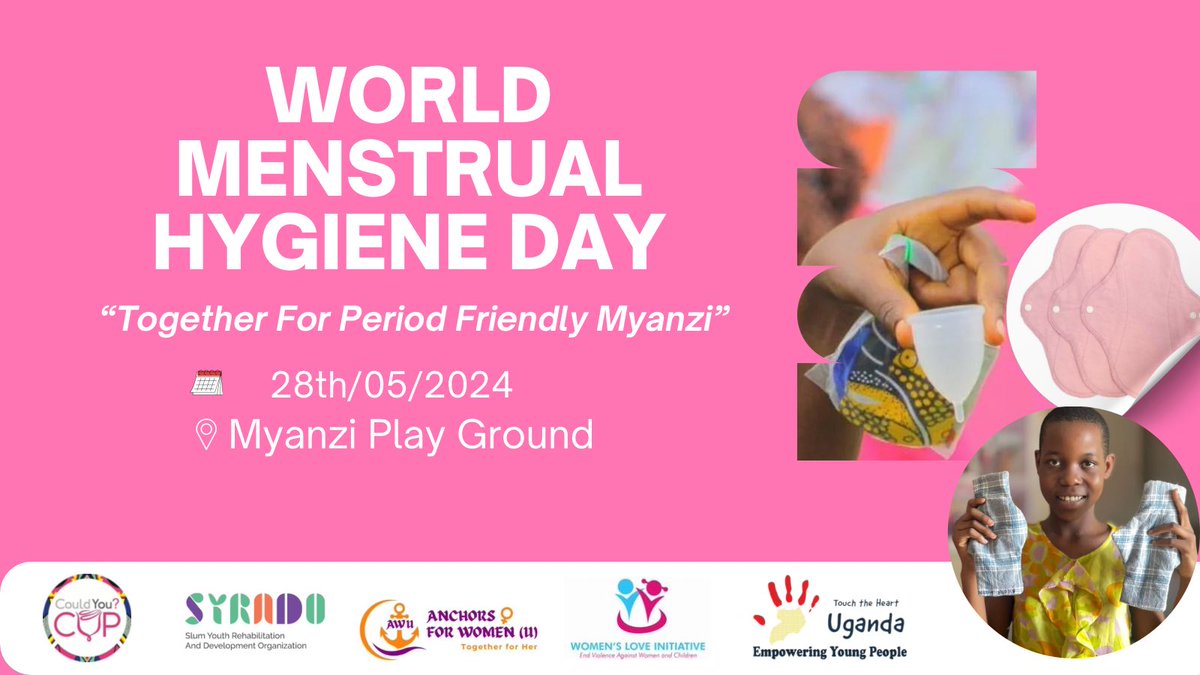 Together with Partners, we are joining the rest of the world to Commemorate the #WorldMenstrualHygieneDay tomorrow 28th May at Myanzi Play Ground Kasanda District #WMH2024 #SheDecides