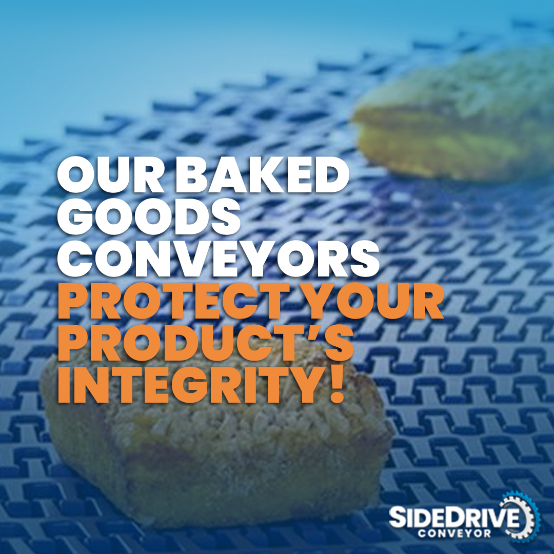 With a smooth and reliable motion, SideDrive’s baked goods conveyors protect your product’s integrity and improve your productivity by gently transporting delicate baked goods and ensuring quality control. hubs.li/Q02bs8Kx0 #BakedGoods #PizzaConveying #SpiralConveyor