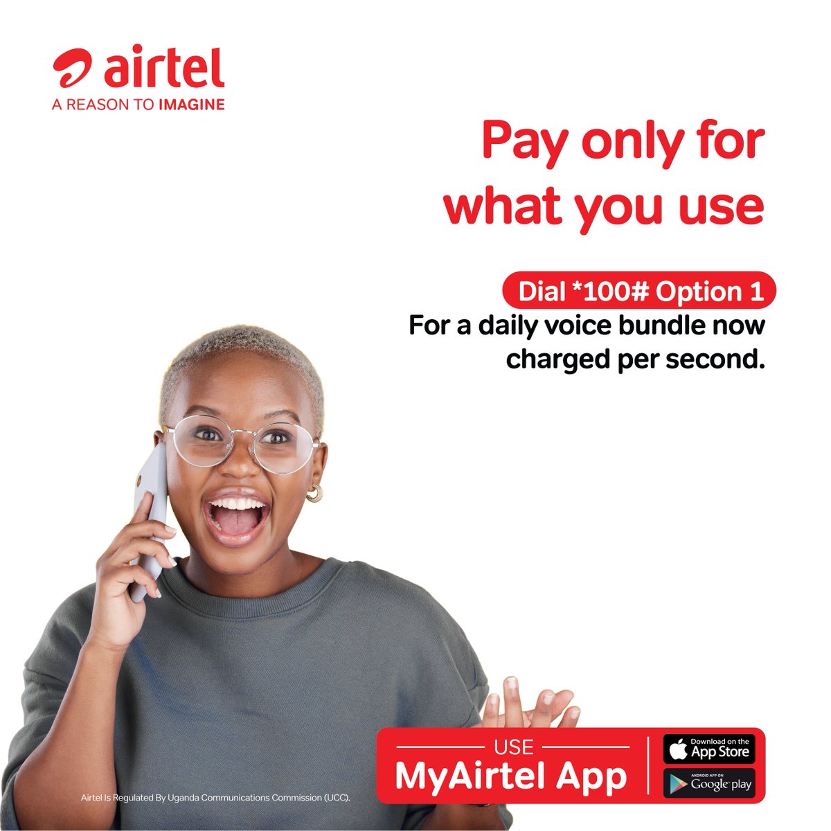 Maximize every moment with Airtel Daily Voice Bundles, now billed per second. Dial *100# and select option 1 to choose your favorite #DailyBundlesPerSecond! You can also use #MyAirtelApp to get a bundle: bit.ly/3Oxancz.