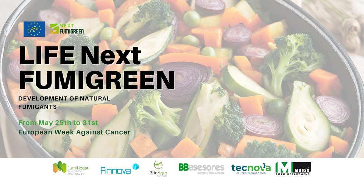 🌟 #NextFUMIGREEN aligns with European Week Against Cancer to highlight the importance of prevention and food safety in the fight against this disease. ️💪

📎 + Info: lifefumigreen.finnova.eu

#LIFEAmplifiers #Sustainability #CancerAwareness