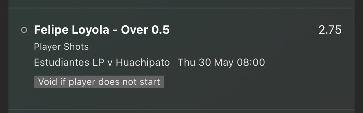 🏆 Copa Libertadores

Felipe Loyola - Over 0.5 Shots

📊 L5 - 0,1,2,1,0
🏆 - 2,1,1,1

Love this price for someone who loves to shoot and a great record in Copa games. 
 
#soccertips #footballtips #playershots