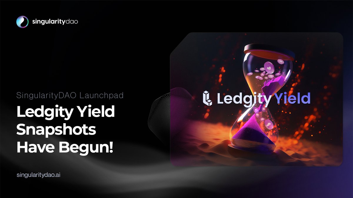 Launchpad: Ledgity Yield $LDY Launch Snapshots have begun! @LedgityYield $LDY token snapshots are now underway, those who have reserved allocation will be able to join the TGE Round 1 starting Tomorrow!