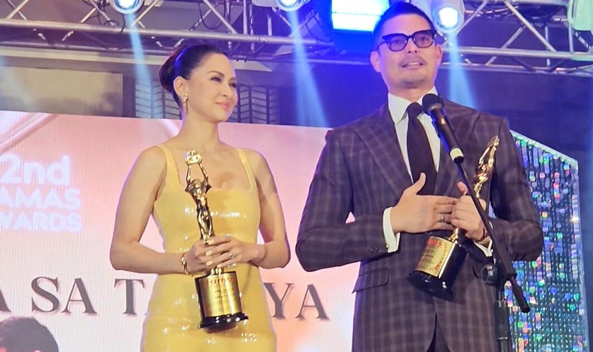 Dingdong Dantes & Marian Rivera Receive Their “Bida Sa Takilya” Awards From FAMAS ➡️ bit.ly/3wSZops #DongYan #DingdongDantes #MarianRivera