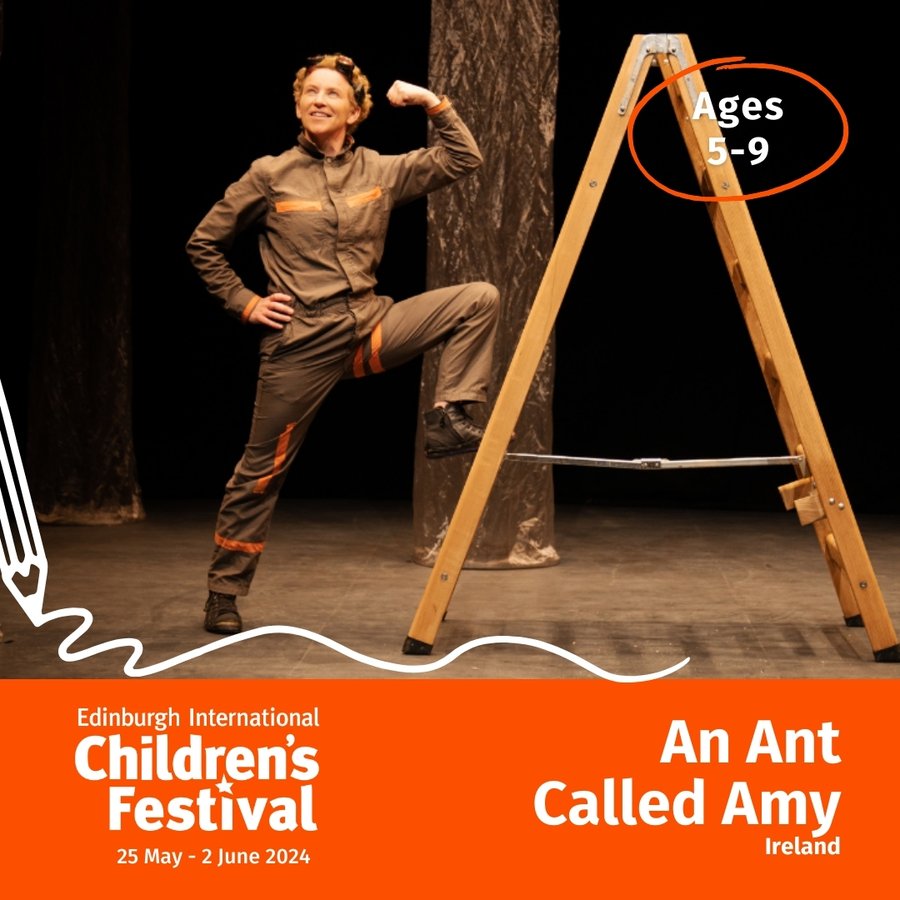 irlscotland's tweet photo. This weekend you can catch the Irish show, An Ant Called Amy, at #EdChildrenFest in @traversetheatre on Friday, Saturday and Sunday.
Tickets are still available for this charming story about an ant who just can't slow down.
https://t.co/pTCiYPYIMb https://t.co/ocSoLnZYNu