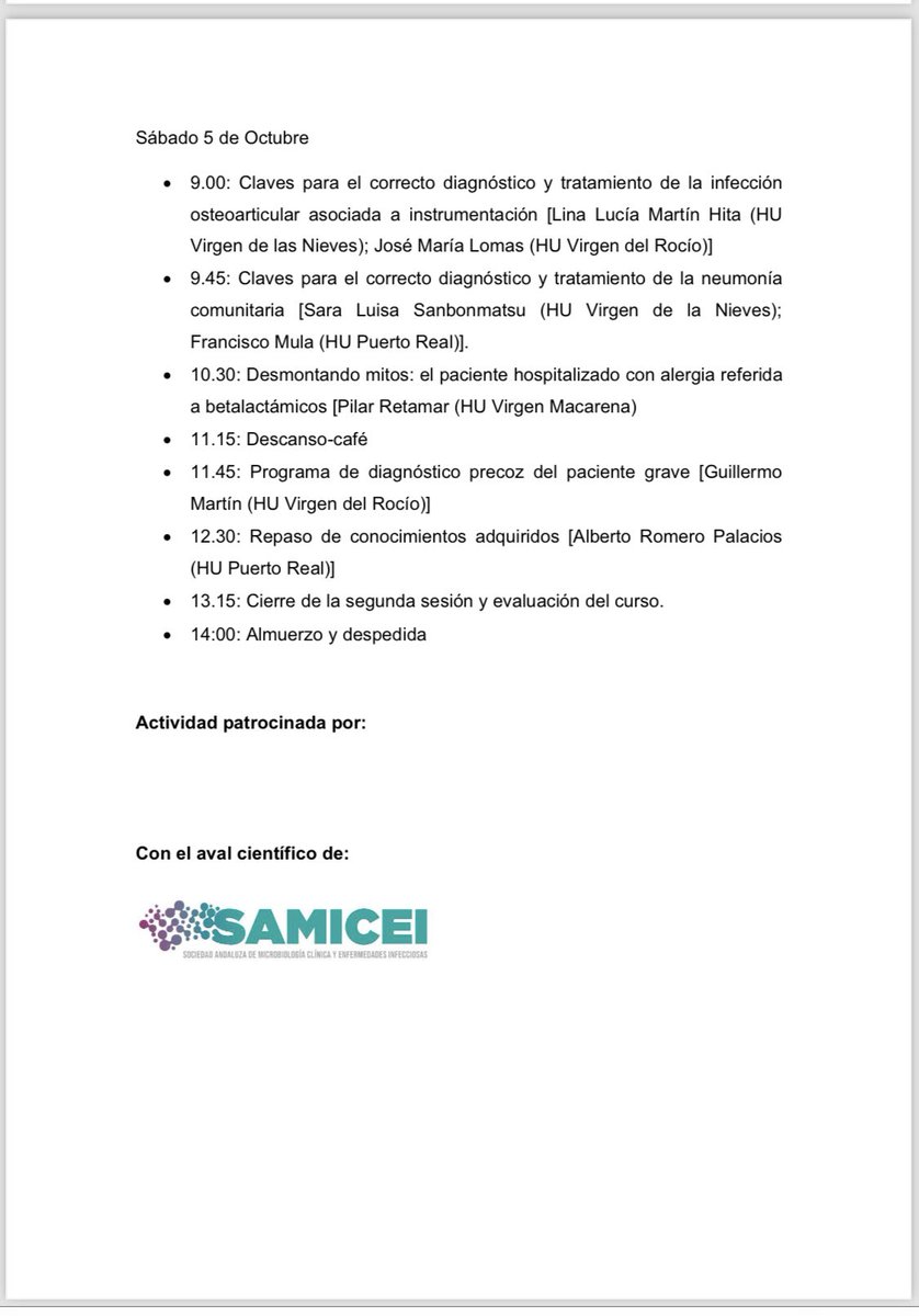 PROA_Macarena - Infecciosas tweet media