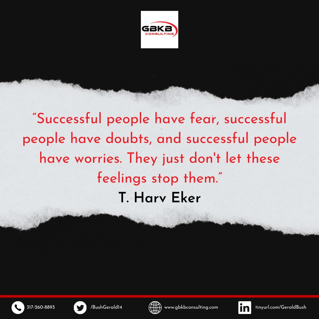 Even the most successful individuals face fear, doubt, and worry. What sets them apart is their ability to persevere despite these obstacles. Don't let your fears hinder your progress.

Visit us at gbkbconsulting.com 
.
.
.
#FearlessSuccess #selfconfidence #ConfidenceBoost