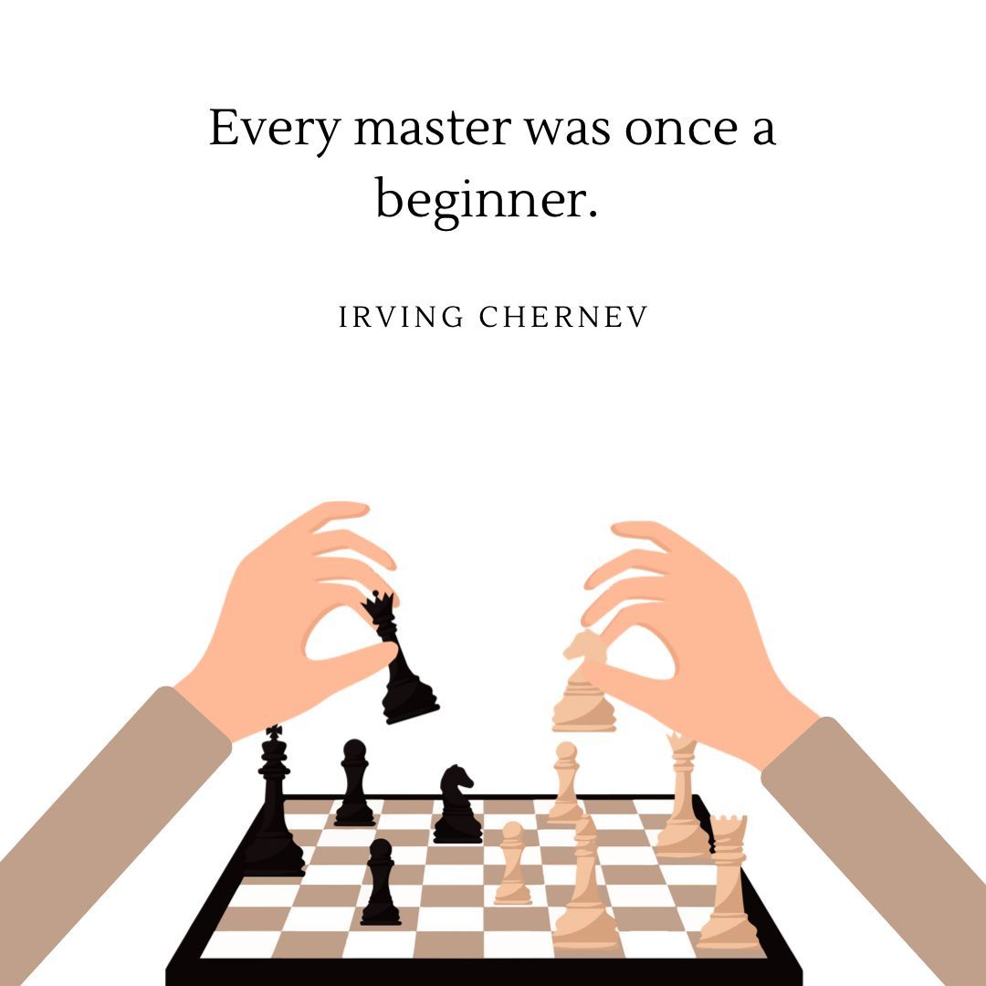“Every Chess master was once a beginner” ♟

How can this translate into our everyday lives?

Well, to become a master at our craft, we have to start from the bottom and work 110% to reach the top. 🚀

Join the InPower Movement!

#quote #inspire #chess #quotes #youthwork