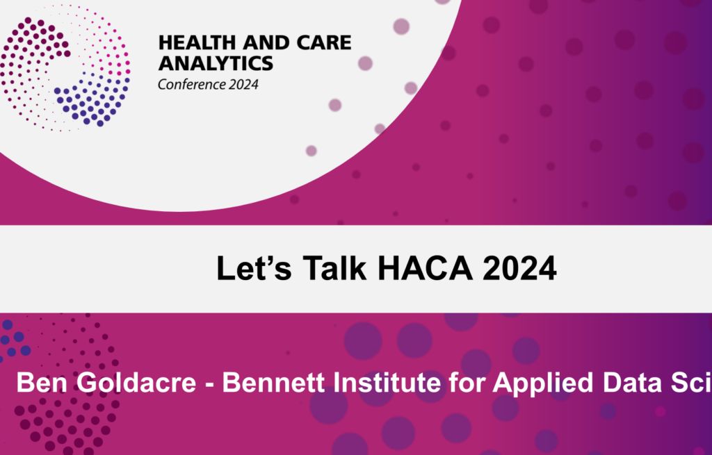 Join us for the Health and Care Analytics Conference 2024! Discover how analysts can help leaders make high-quality decisions. 

Register now: buff.ly/3QmlQhc #HACA2024 #HealthcareAnalytics