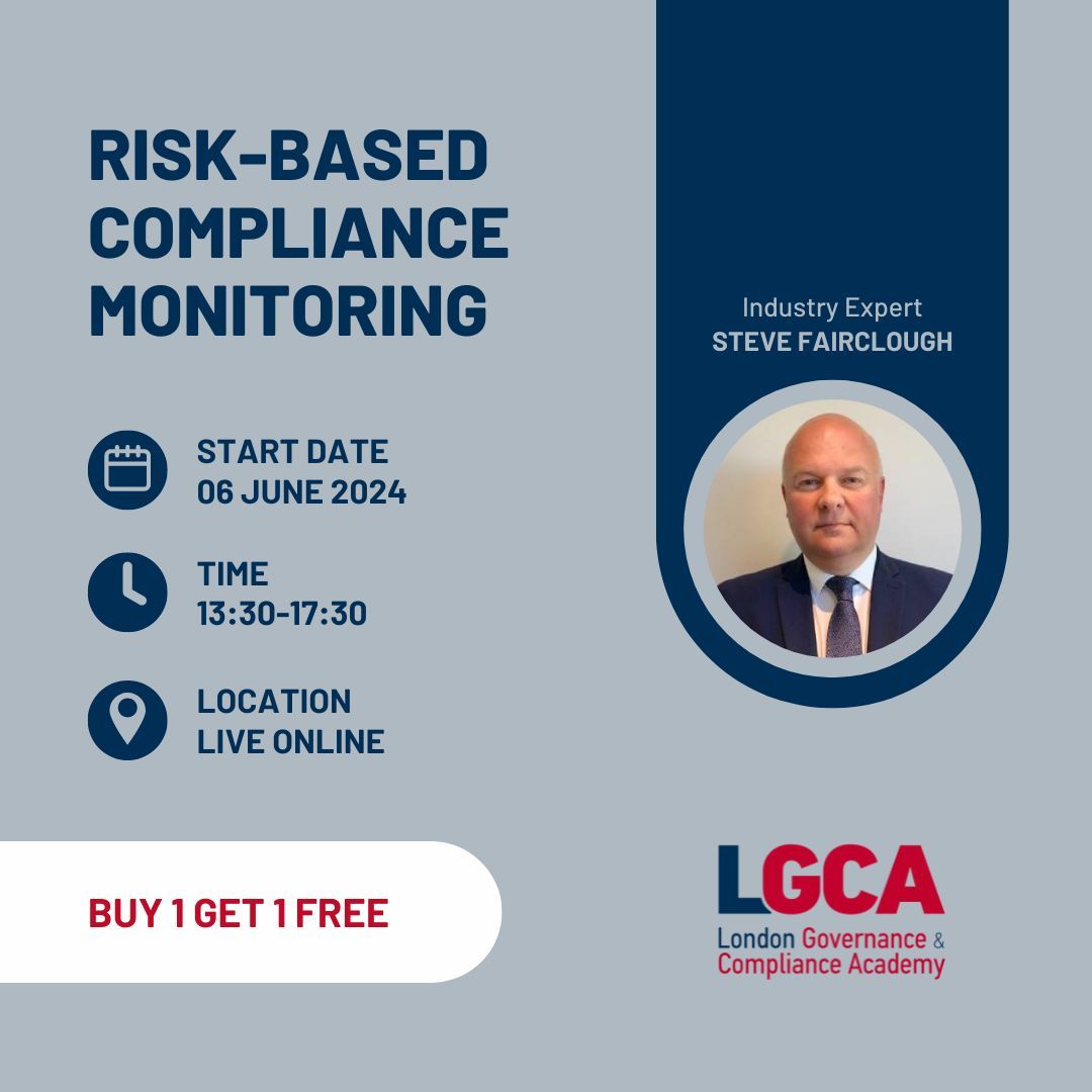LGCA_UK's tweet photo. 🔍 Explore the essentials of Compliance Monitoring with our expert-led session – your key to effective risk management! 🔍

Plus, don't miss our special offer: Buy 1 Get 1 Free! Don't let this opportunity pass you by – enroll now! 

For More Information | https://t.co/HNcKjhM9qm https://t.co/Vgu2laLTwh