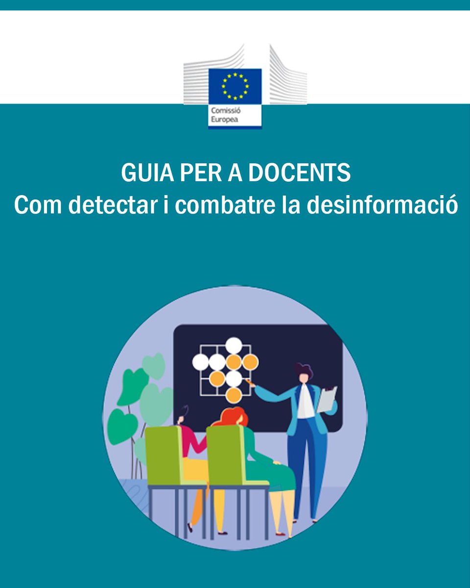 La Comissió Europea ha publicat la Guia per a docents "Com detectar i combatre la desinformació". Conté material didàctic i consells per a gestionar la informació que rep la ciutadania. La podeu descarregar en aquest enllaç:

🔗 xtec.gencat.cat/ca/recursos/ed…

#AlsCentres